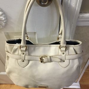 Pristine Tommy Hilfiger Cream PVC Satchel